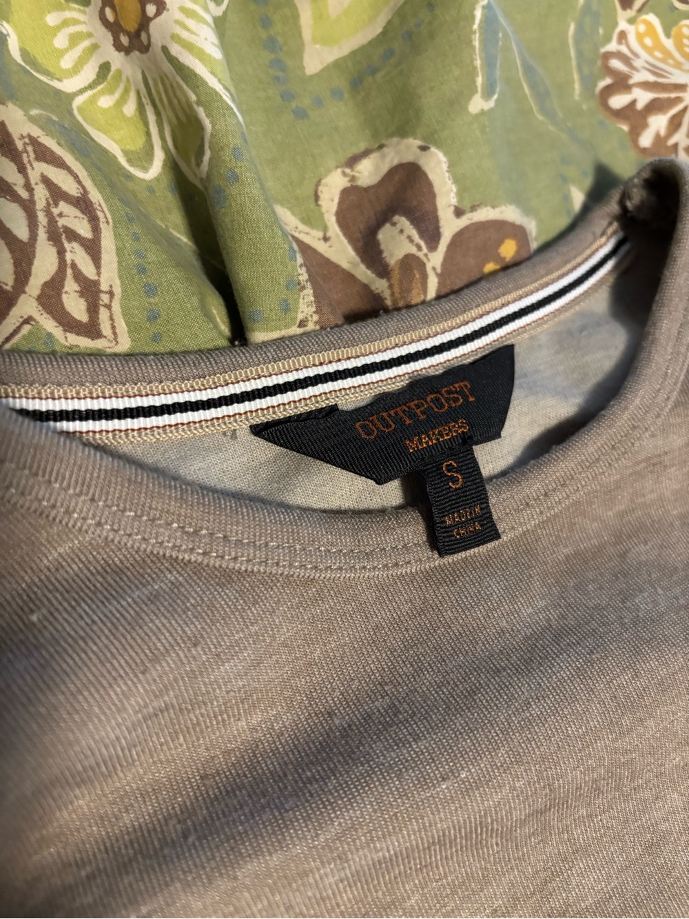 Outpost Makers Men's Taupe Crewneck Sweater - Small